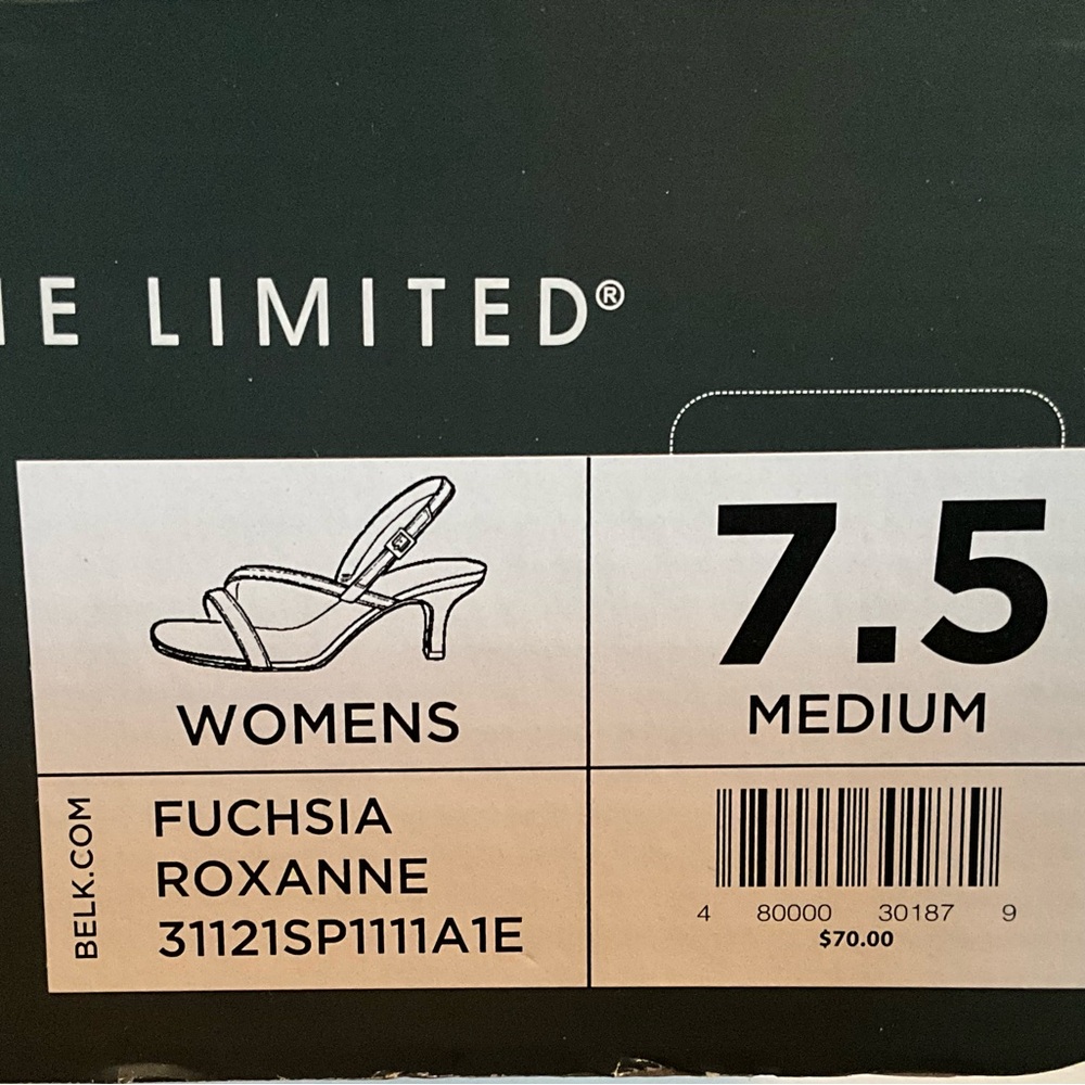 NIB The Limited Hot Pink Snake Print Strappy Heels Animal Print Sz 7.5 Fuschia - Picture 5 of 6